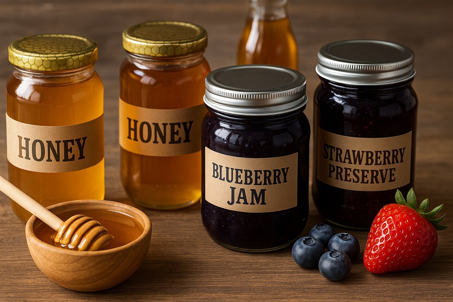 Yerel çiftliklerden bal ve reçeller