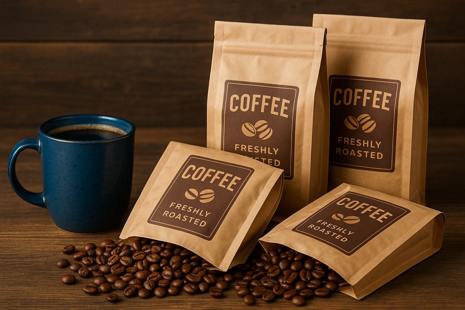 Yerel kahve karışımları ve kavrulmuş kahve çekirdekleri