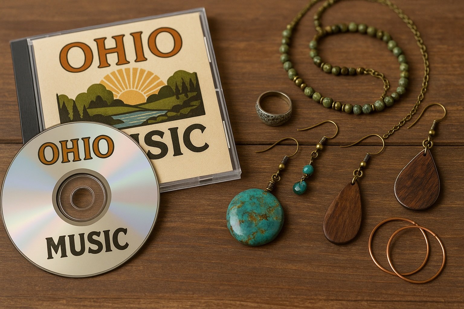 Yerel sanatçılardan müzik CD’leri ve el yapımı takılar