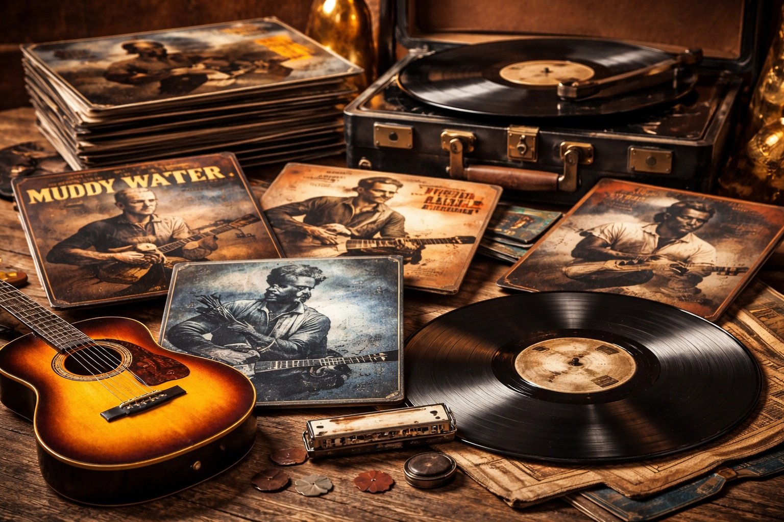 Blues müziği CD’si veya plaklar