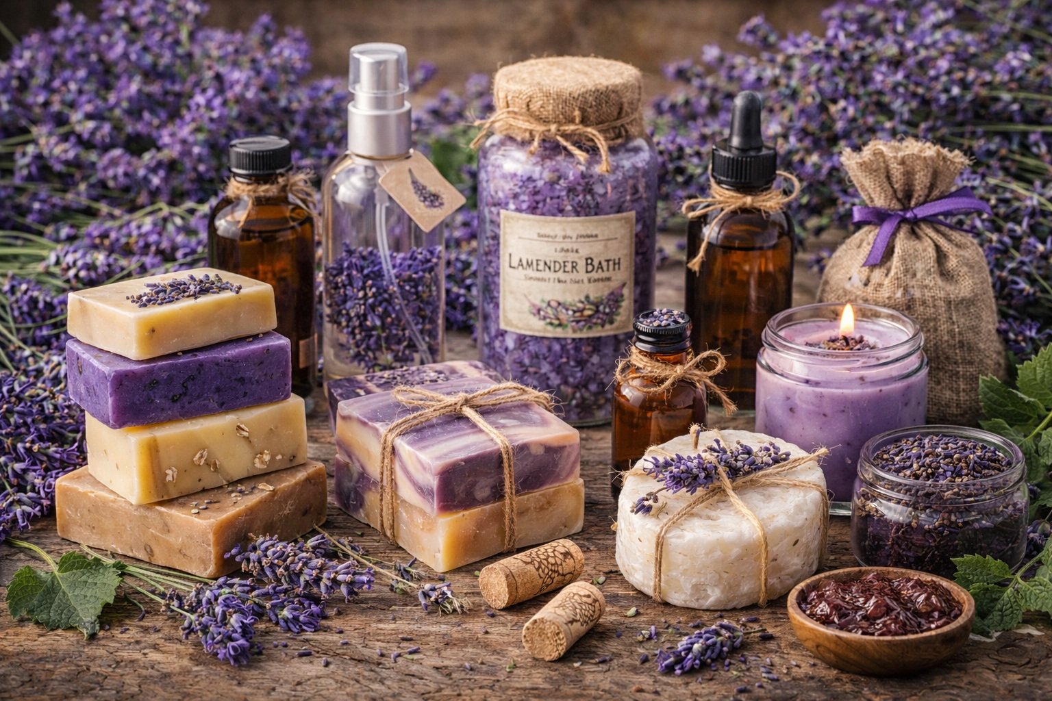 Handmade sabunlar ve lavanta ürünleri